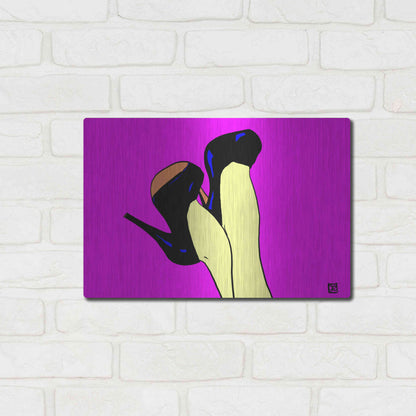 Luxe Metal Art 'Shoes Up!' by Giuseppe Cristiano, Metal Wall Art,16x12