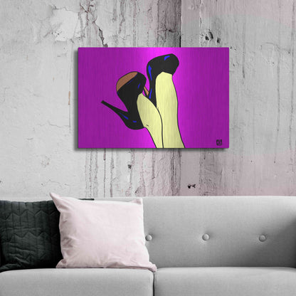 Luxe Metal Art 'Shoes Up!' by Giuseppe Cristiano, Metal Wall Art,36x24