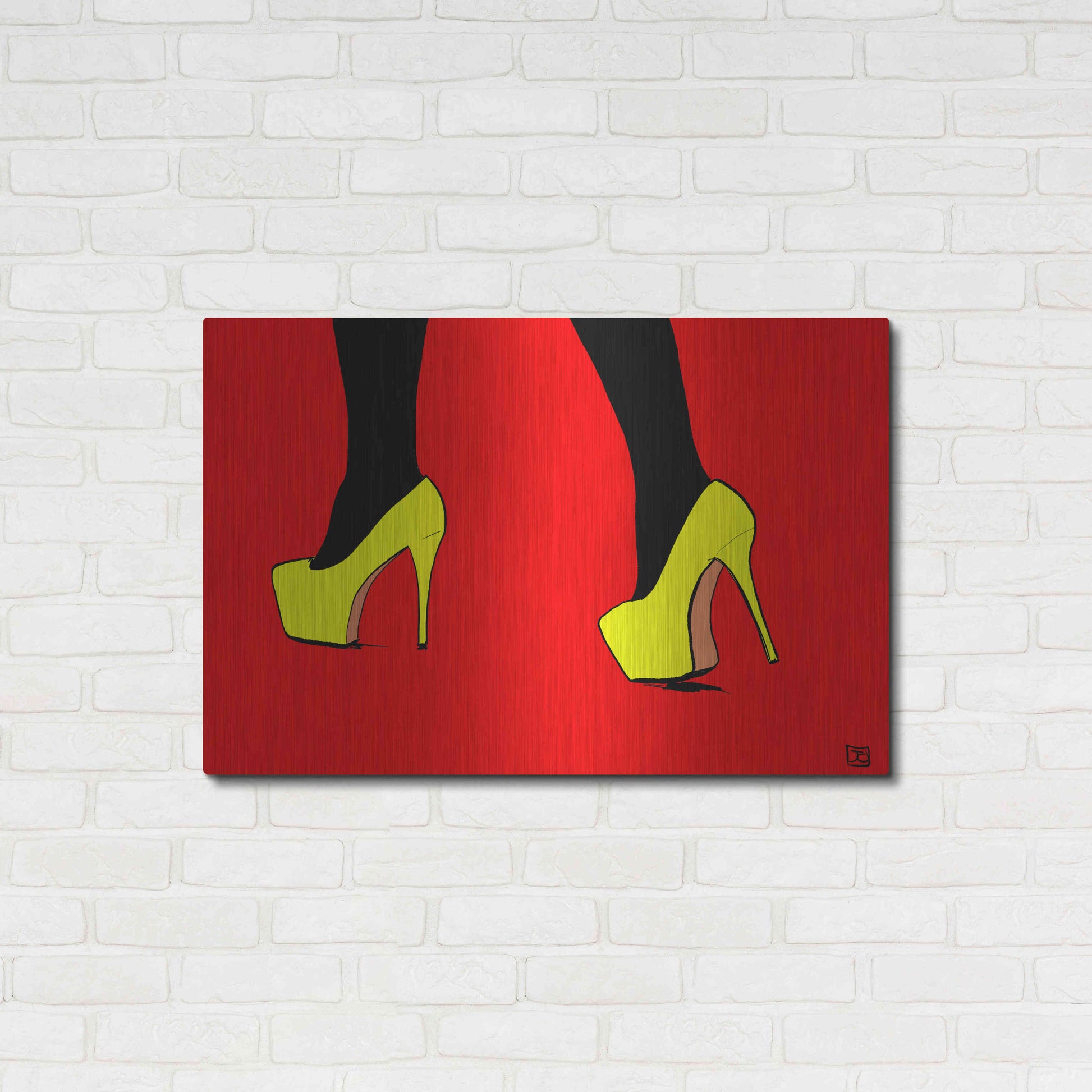 Luxe Metal Art 'Shoes VIII' by Giuseppe Cristiano, Metal Wall Art,36x24