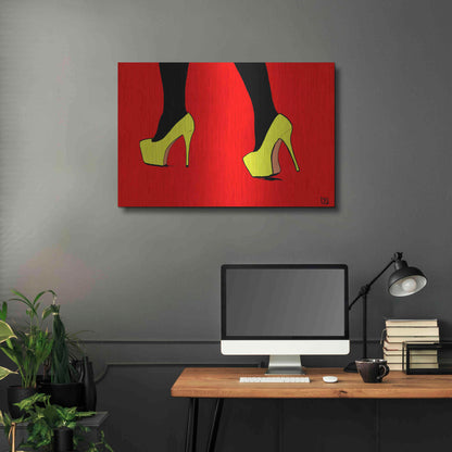 Luxe Metal Art 'Shoes VIII' by Giuseppe Cristiano, Metal Wall Art,36x24