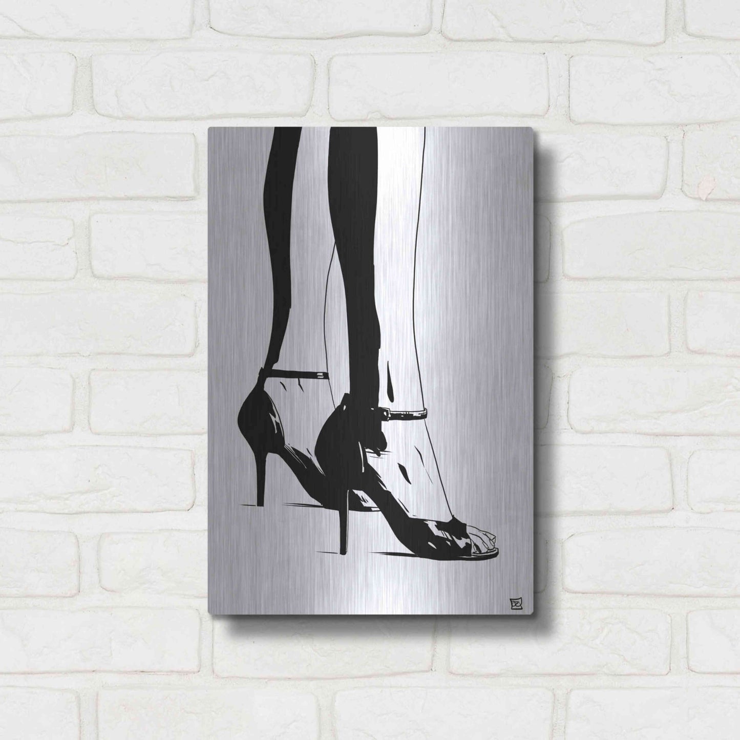 Luxe Metal Art 'Shoes X' by Giuseppe Cristiano, Metal Wall Art,12x16