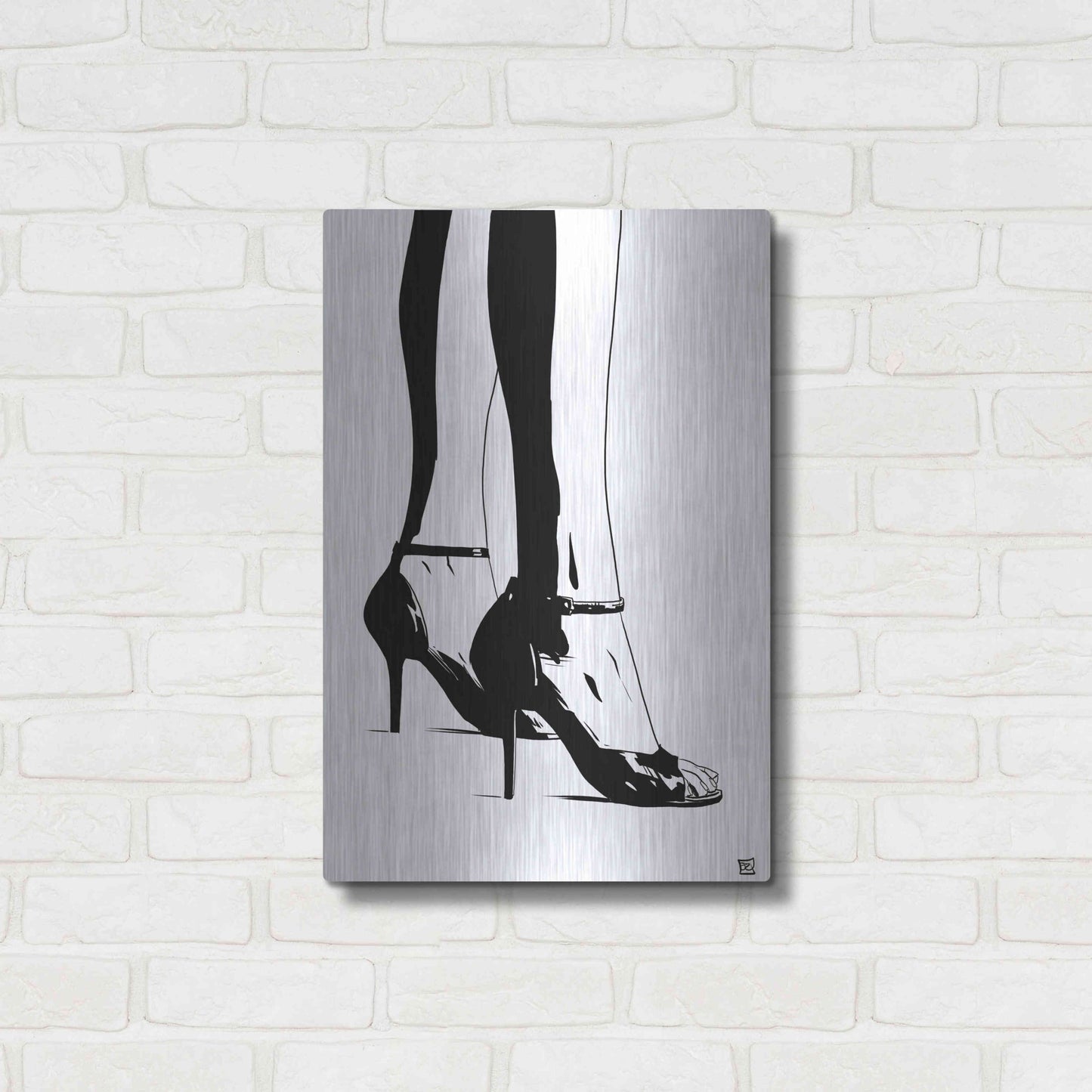 Luxe Metal Art 'Shoes X' by Giuseppe Cristiano, Metal Wall Art,16x24