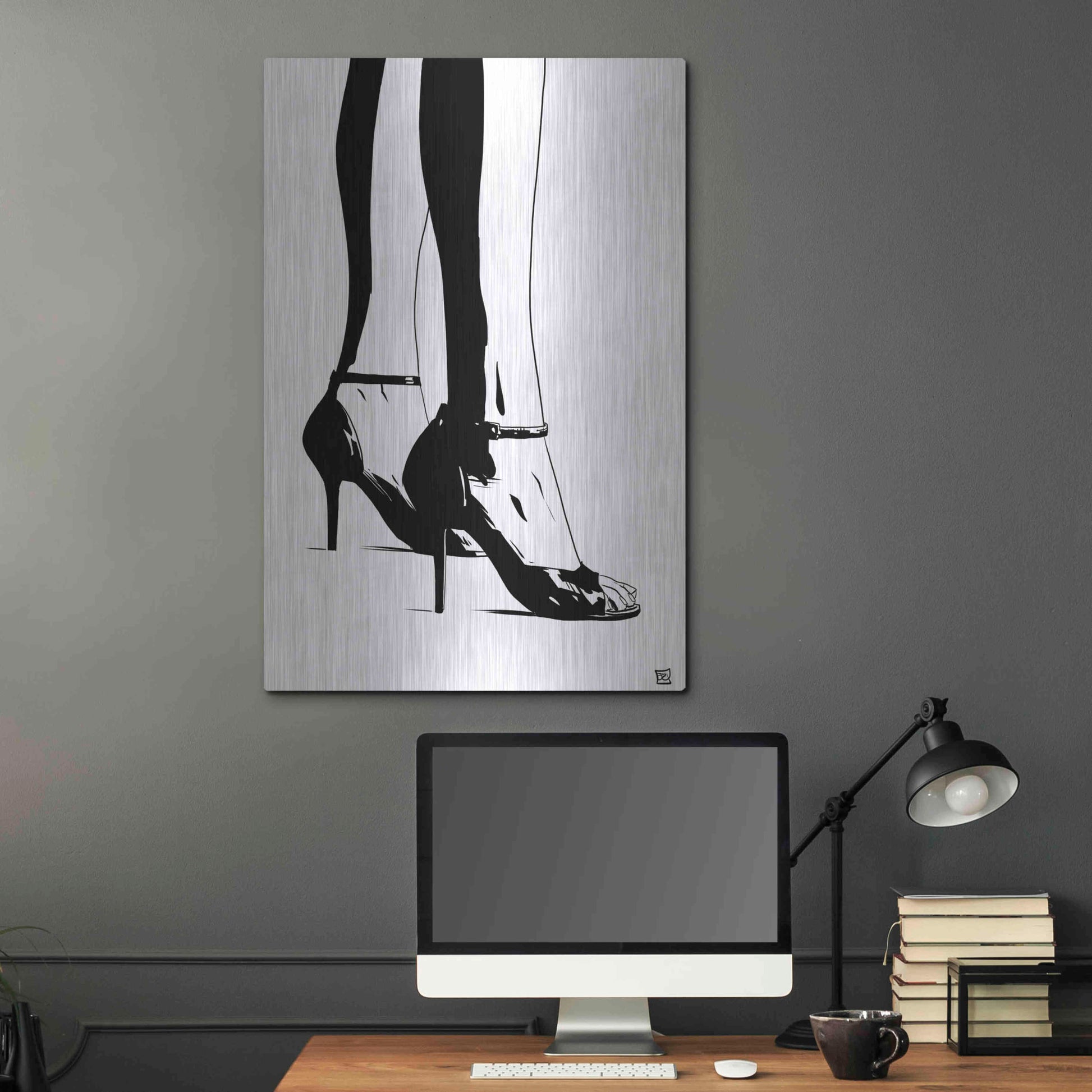 Luxe Metal Art 'Shoes X' by Giuseppe Cristiano, Metal Wall Art,24x36