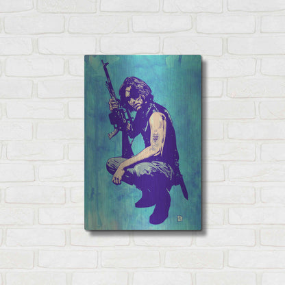 Luxe Metal Art 'Snake Plissken' by Giuseppe Cristiano, Metal Wall Art,16x24