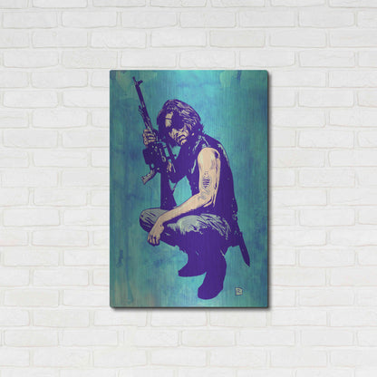 Luxe Metal Art 'Snake Plissken' by Giuseppe Cristiano, Metal Wall Art,24x36