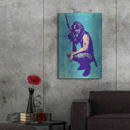 Luxe Metal Art 'Snake Plissken' by Giuseppe Cristiano, Metal Wall Art,24x36