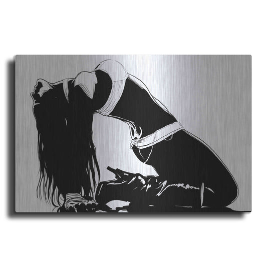 Luxe Metal Art 'Striking a Pose II' by Giuseppe Cristiano, Metal Wall Art