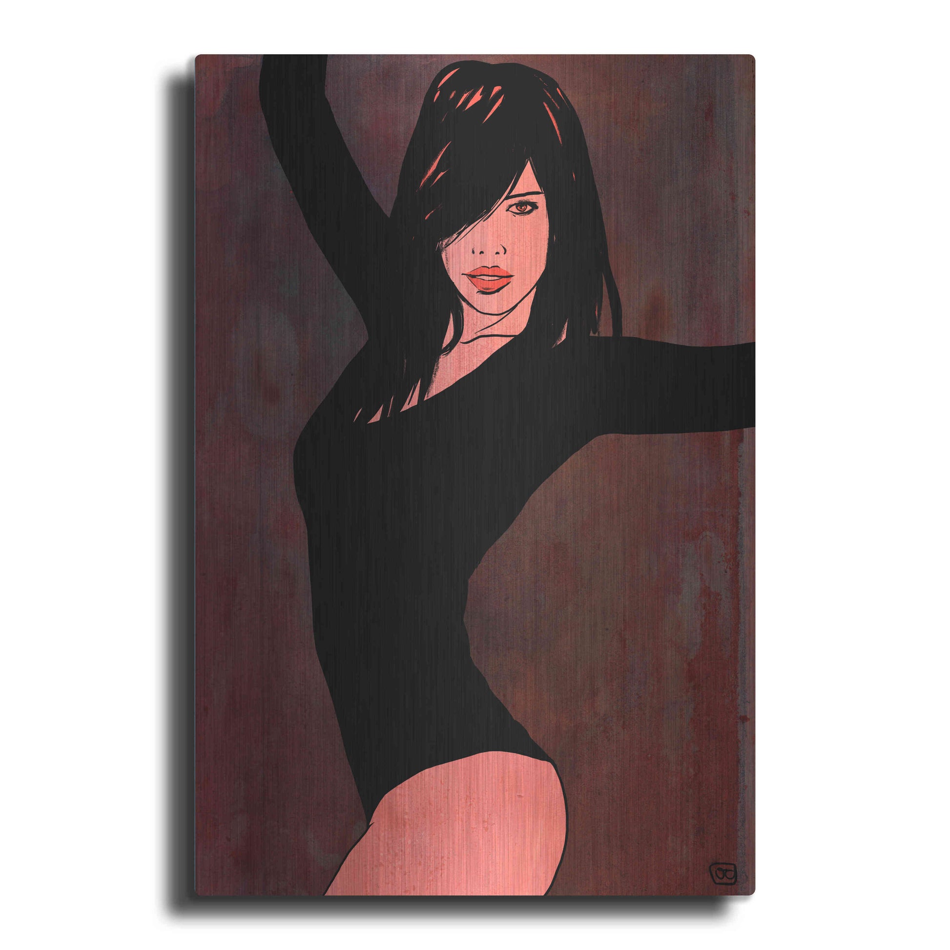 Luxe Metal Art 'Striking a Pose' by Giuseppe Cristiano, Metal Wall Art