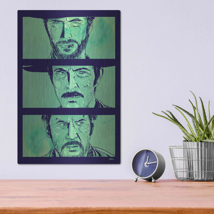 Luxe Metal Art 'The Good the Bad and the Ugly' by Giuseppe Cristiano, Metal Wall Art,12x16