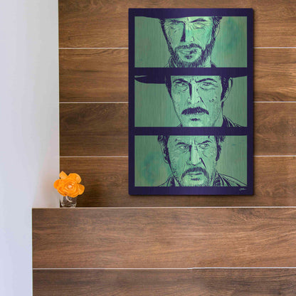 Luxe Metal Art 'The Good the Bad and the Ugly' by Giuseppe Cristiano, Metal Wall Art,12x16