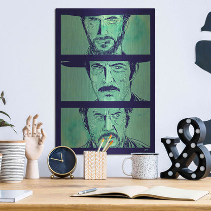 Luxe Metal Art 'The Good the Bad and the Ugly' by Giuseppe Cristiano, Metal Wall Art,12x16