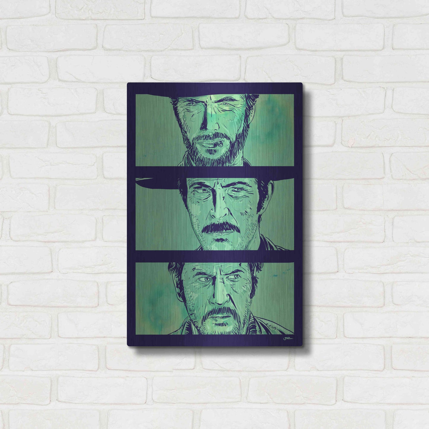 Luxe Metal Art 'The Good the Bad and the Ugly' by Giuseppe Cristiano, Metal Wall Art,16x24