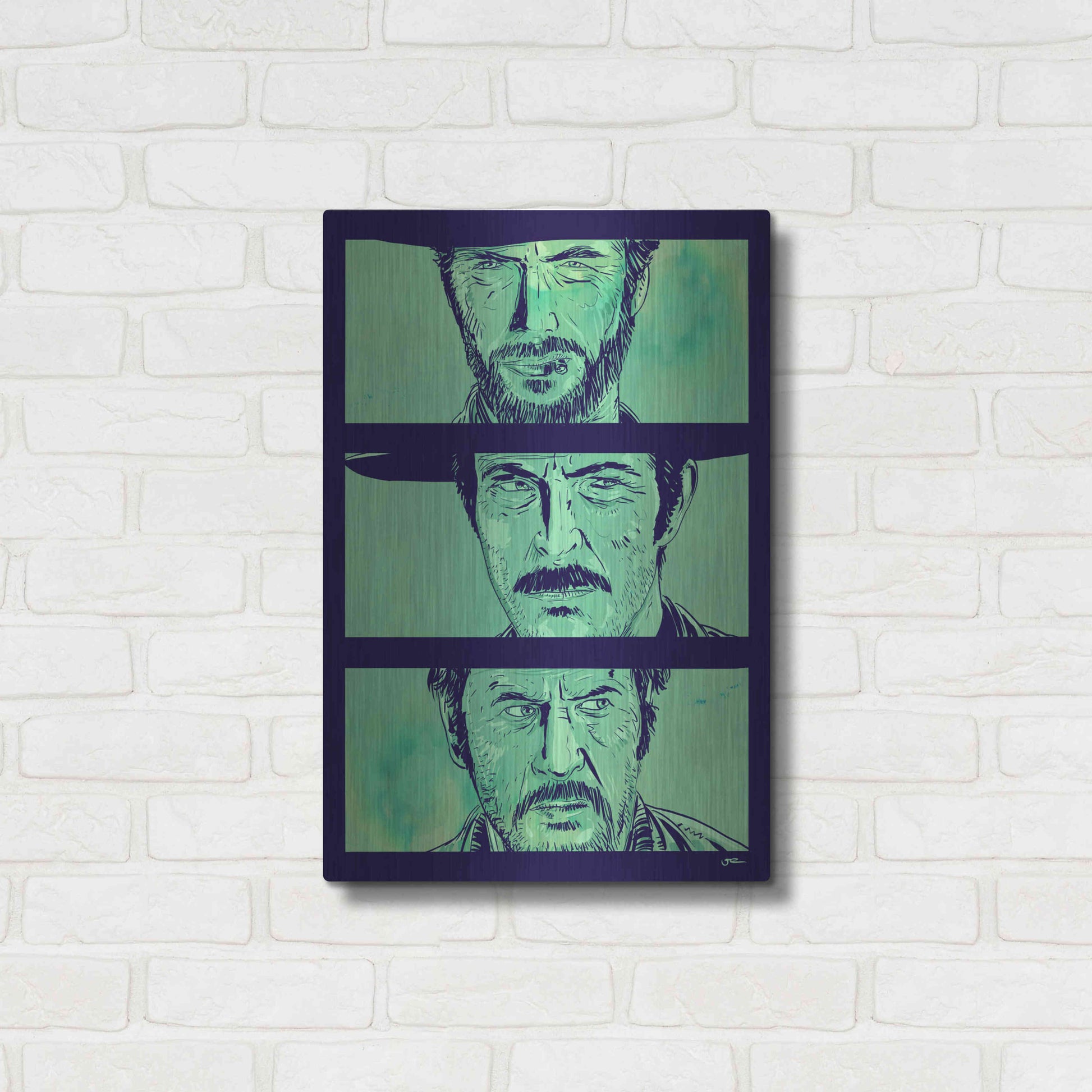 Luxe Metal Art 'The Good the Bad and the Ugly' by Giuseppe Cristiano, Metal Wall Art,16x24
