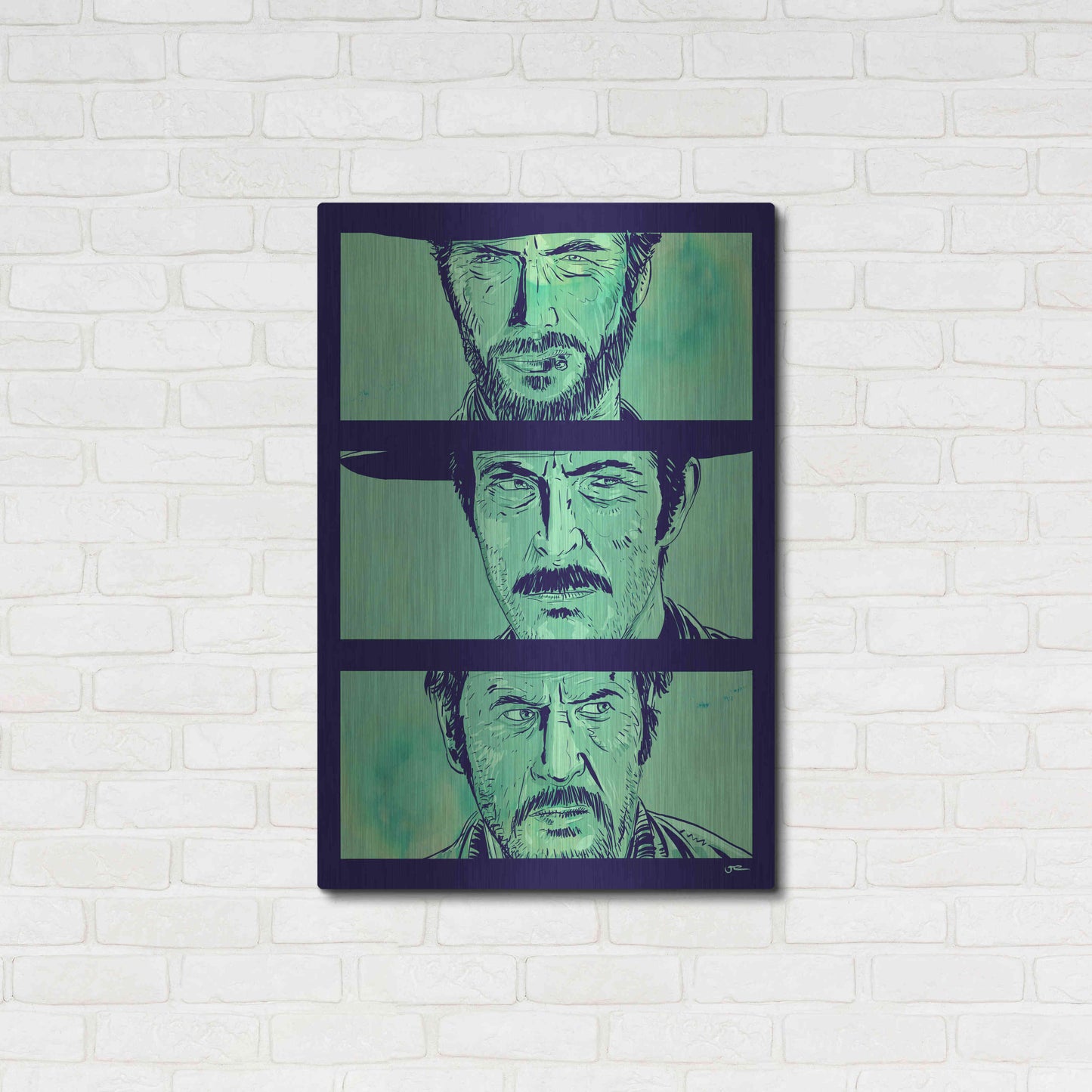 Luxe Metal Art 'The Good the Bad and the Ugly' by Giuseppe Cristiano, Metal Wall Art,24x36