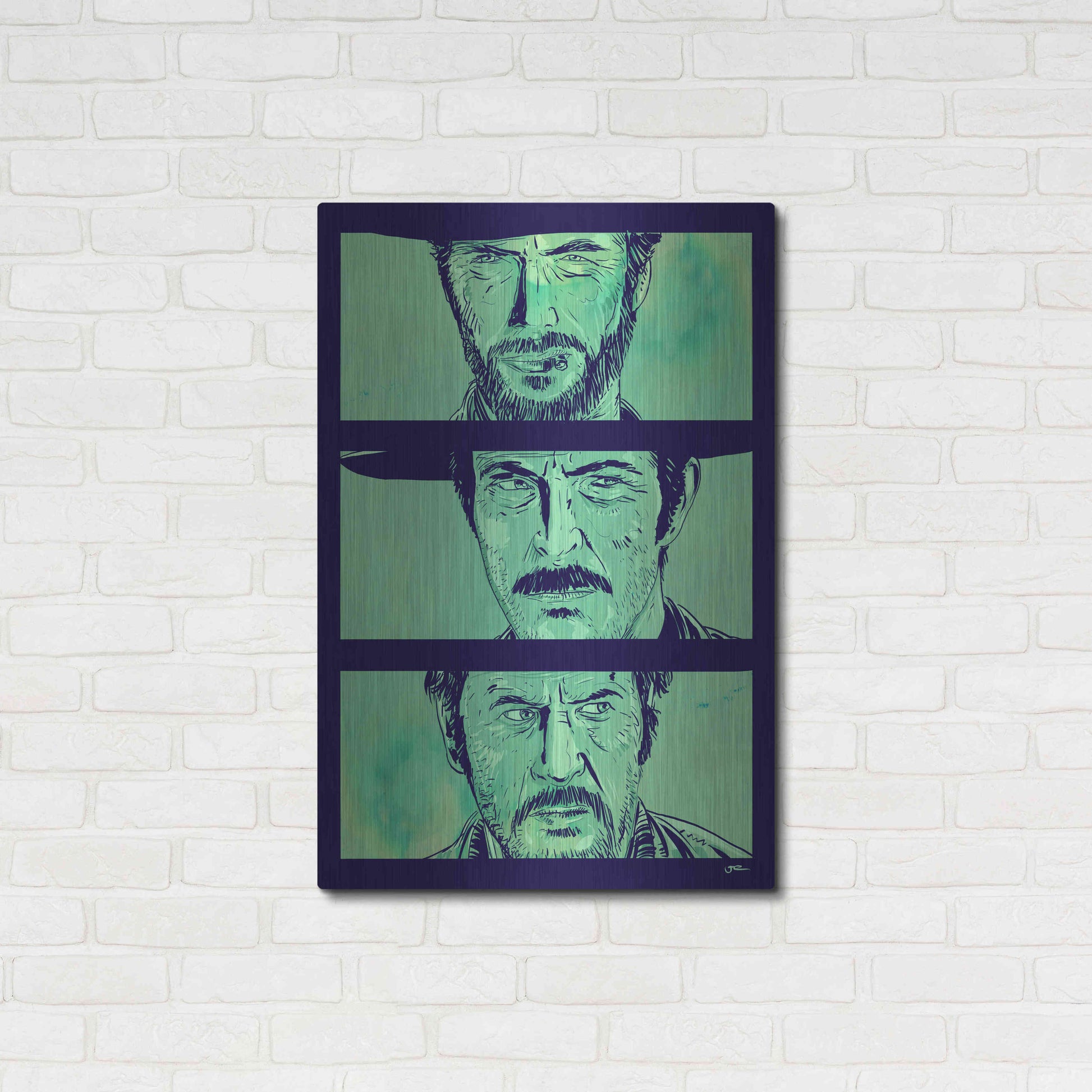 Luxe Metal Art 'The Good the Bad and the Ugly' by Giuseppe Cristiano, Metal Wall Art,24x36