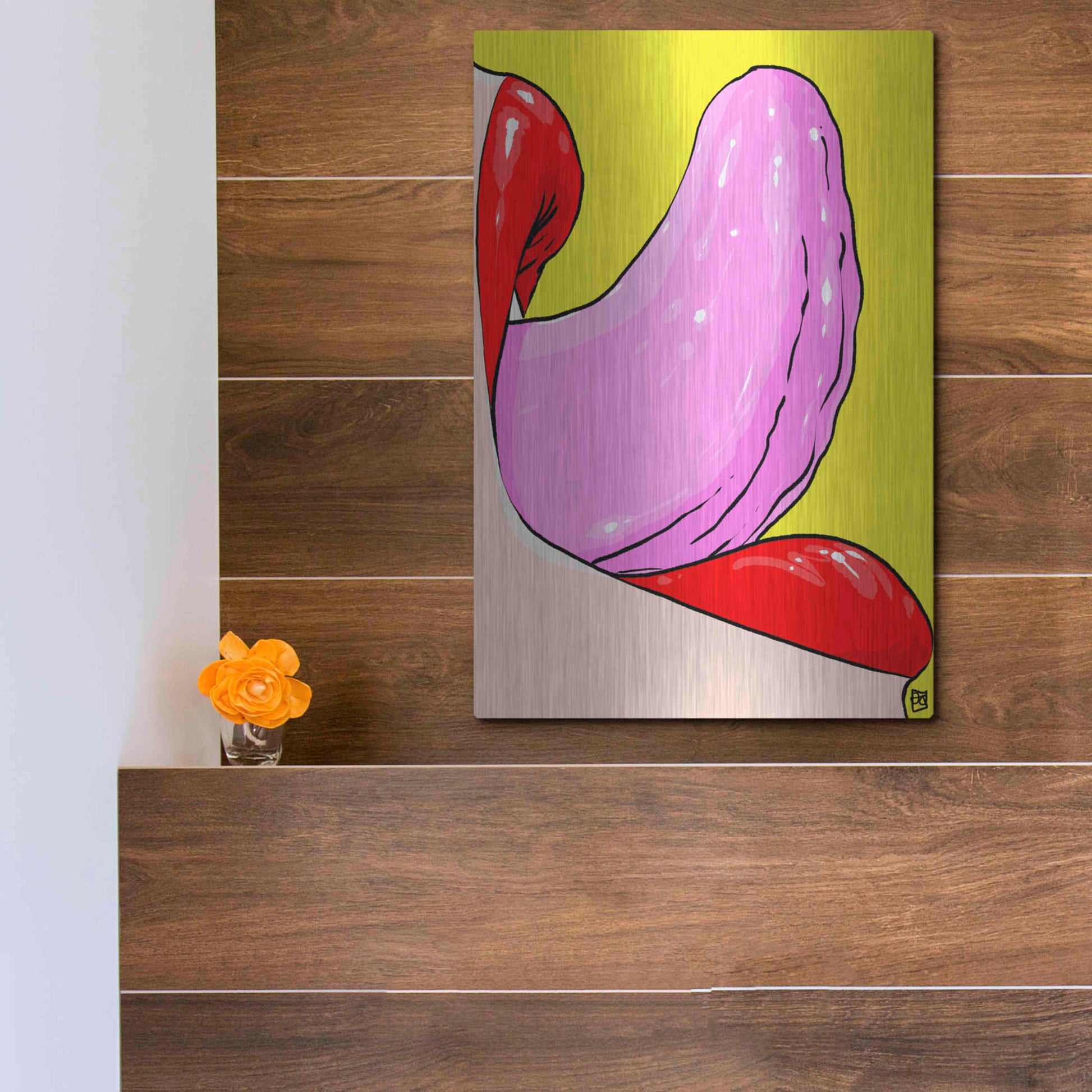 Luxe Metal Art 'Tongue' by Giuseppe Cristiano, Metal Wall Art,12x16