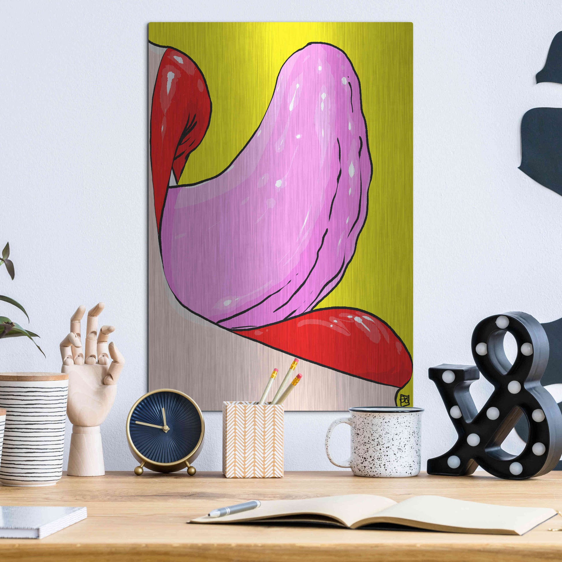 Luxe Metal Art 'Tongue' by Giuseppe Cristiano, Metal Wall Art,12x16