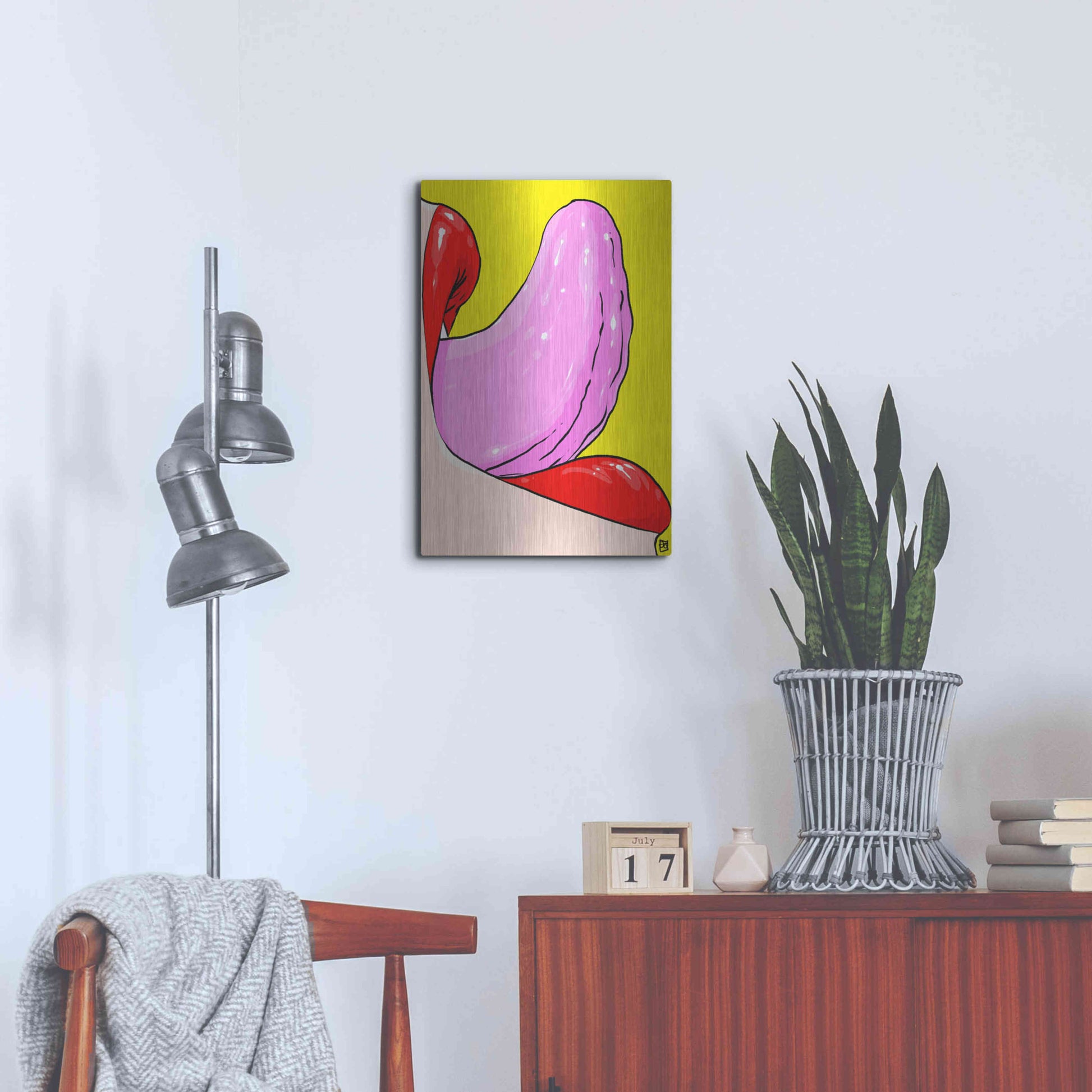 Luxe Metal Art 'Tongue' by Giuseppe Cristiano, Metal Wall Art,16x24