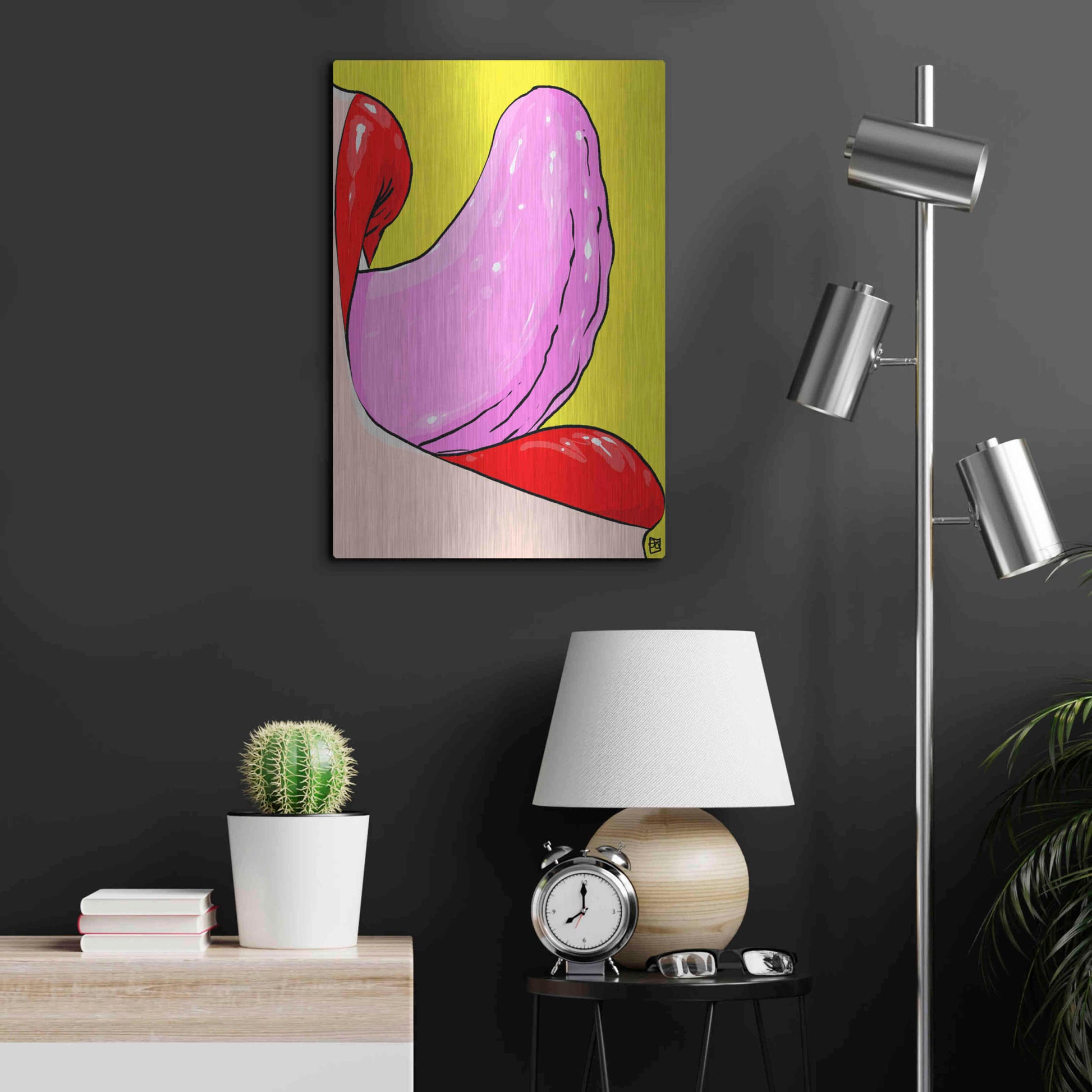 Luxe Metal Art 'Tongue' by Giuseppe Cristiano, Metal Wall Art,16x24