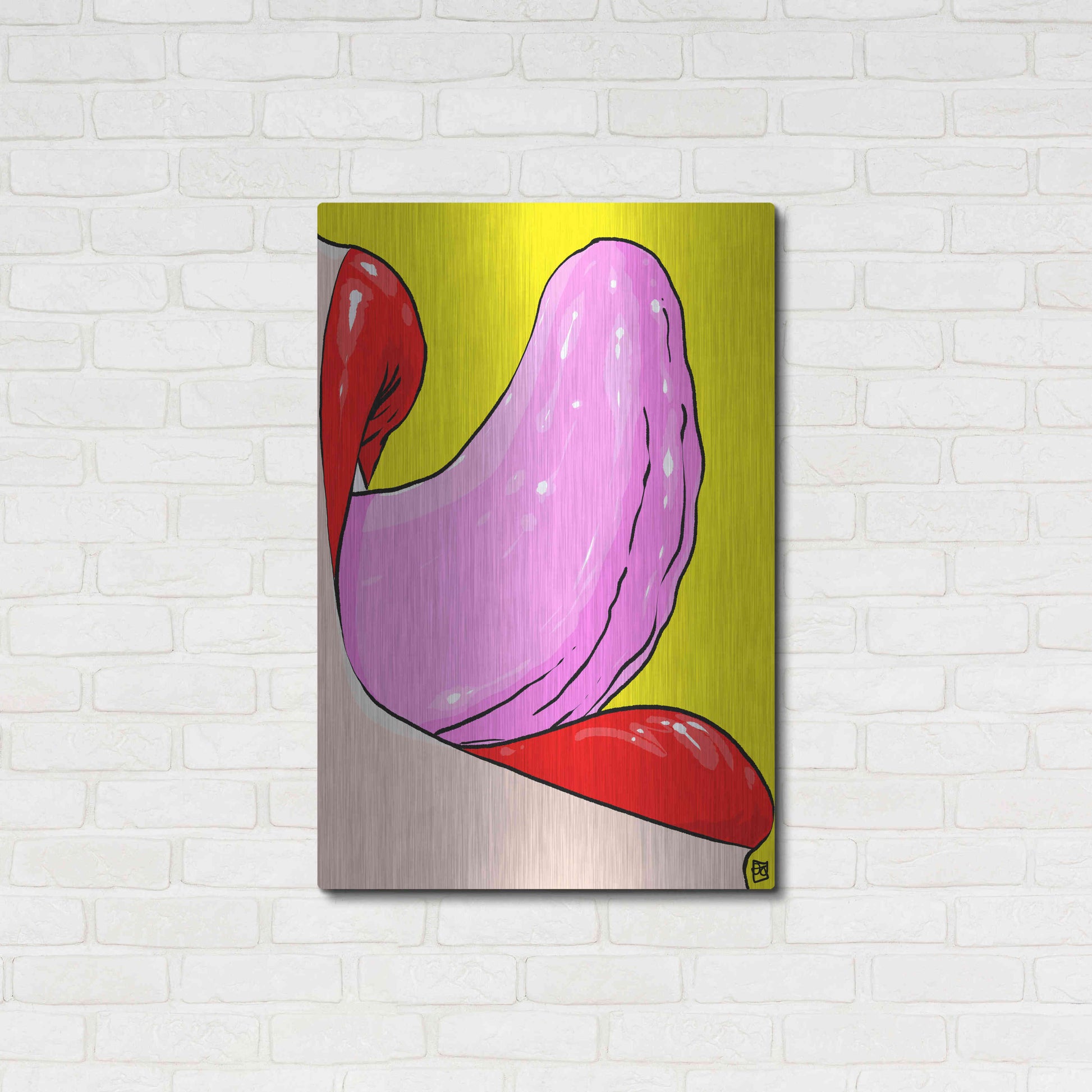 Luxe Metal Art 'Tongue' by Giuseppe Cristiano, Metal Wall Art,24x36