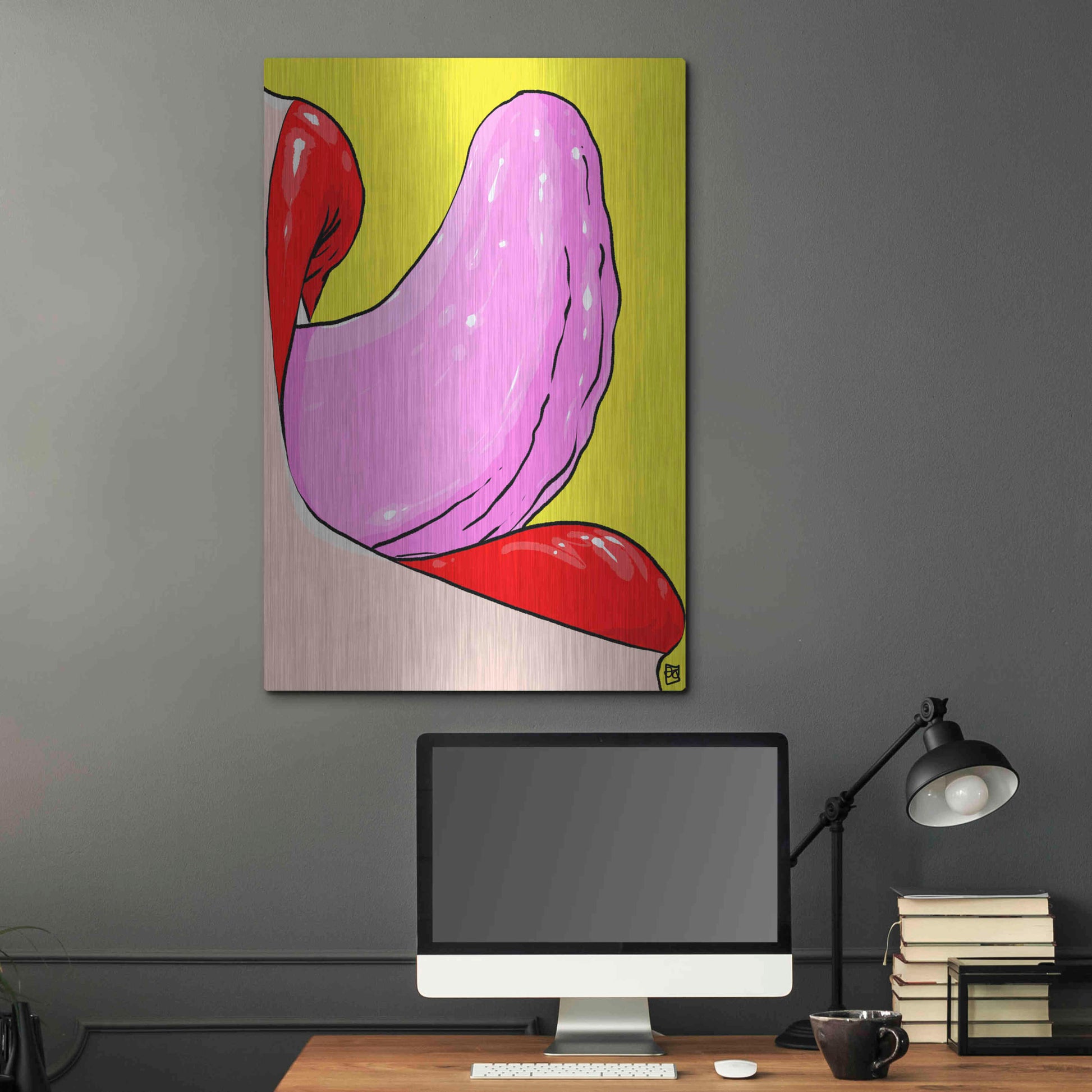 Luxe Metal Art 'Tongue' by Giuseppe Cristiano, Metal Wall Art,24x36