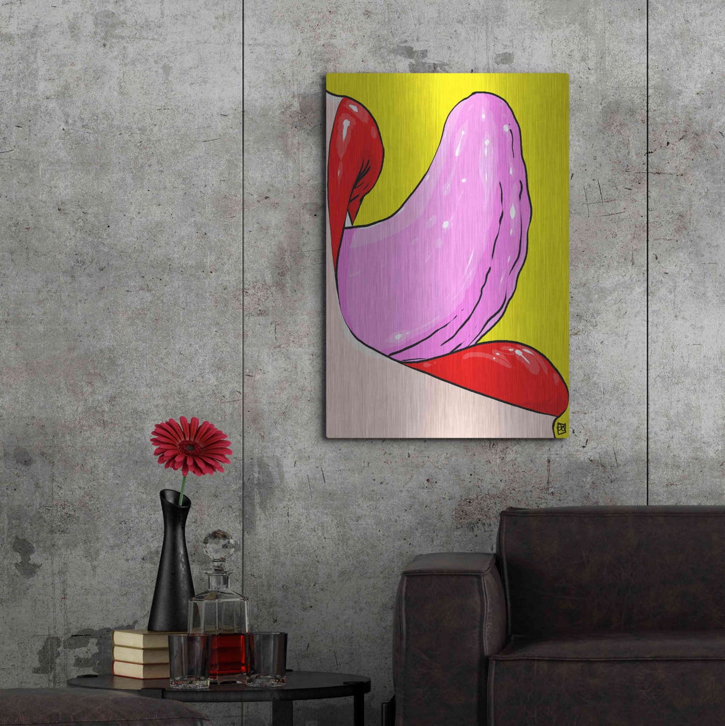 Luxe Metal Art 'Tongue' by Giuseppe Cristiano, Metal Wall Art,24x36