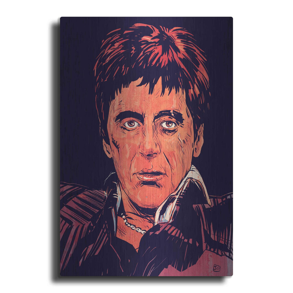 'Tony Montana' by Giuseppe Cristiano – Metal Wall Art