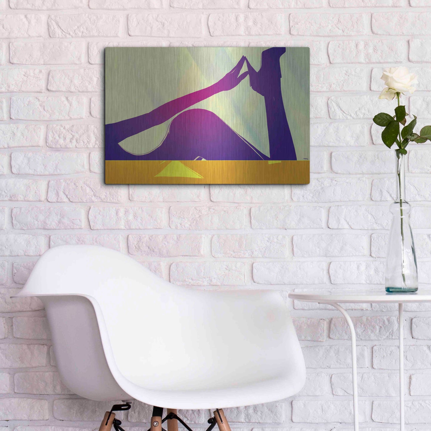 Luxe Metal Art 'Woman VIII' by Giuseppe Cristiano, Metal Wall Art,24x16