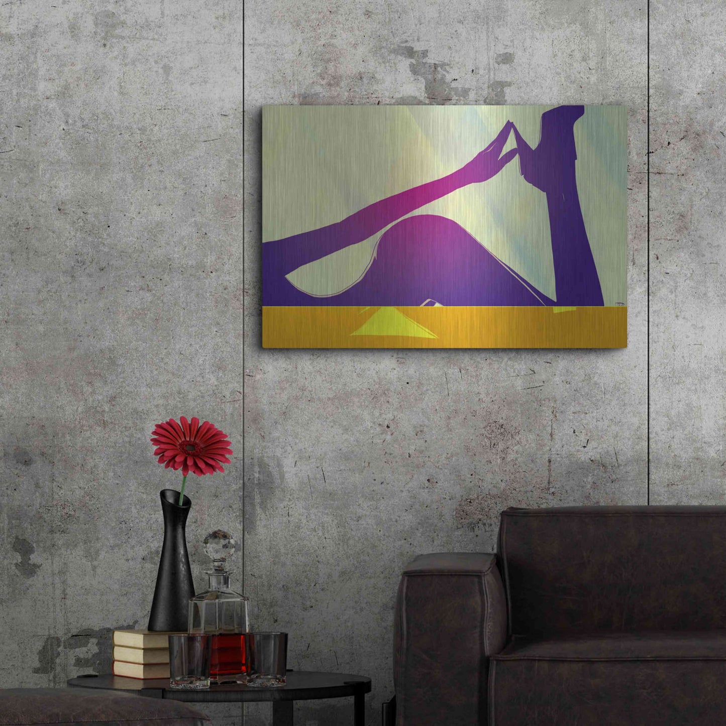 Luxe Metal Art 'Woman VIII' by Giuseppe Cristiano, Metal Wall Art,36x24