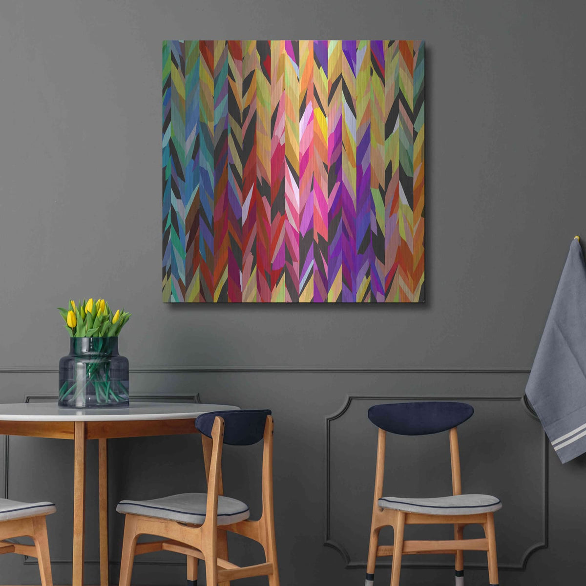 'Burst of Color' by Shandra Smith – Metal Wall Art, 36x36 room view
