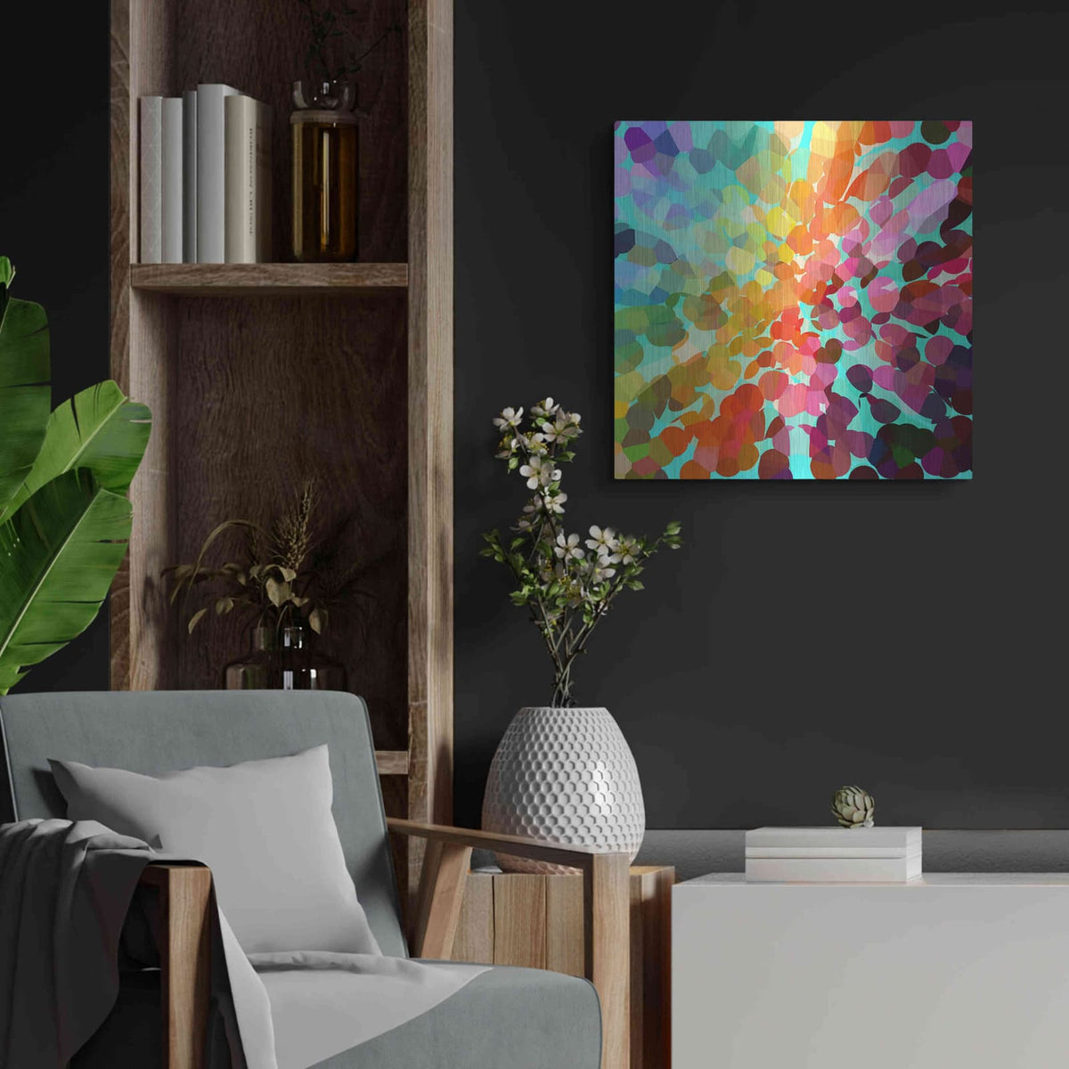 'Connect' by Shandra Smith – Metal Wall Art, 24x24 room view