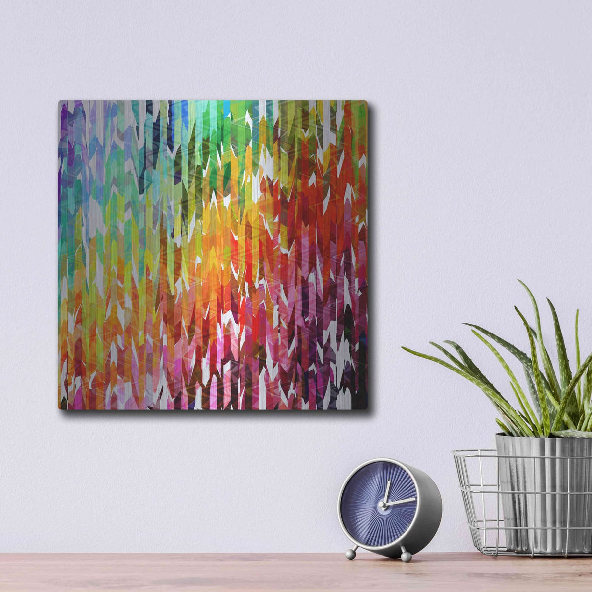 'Designer Stripes' by Shandra Smith – Metal Wall Art, 12x12 room view