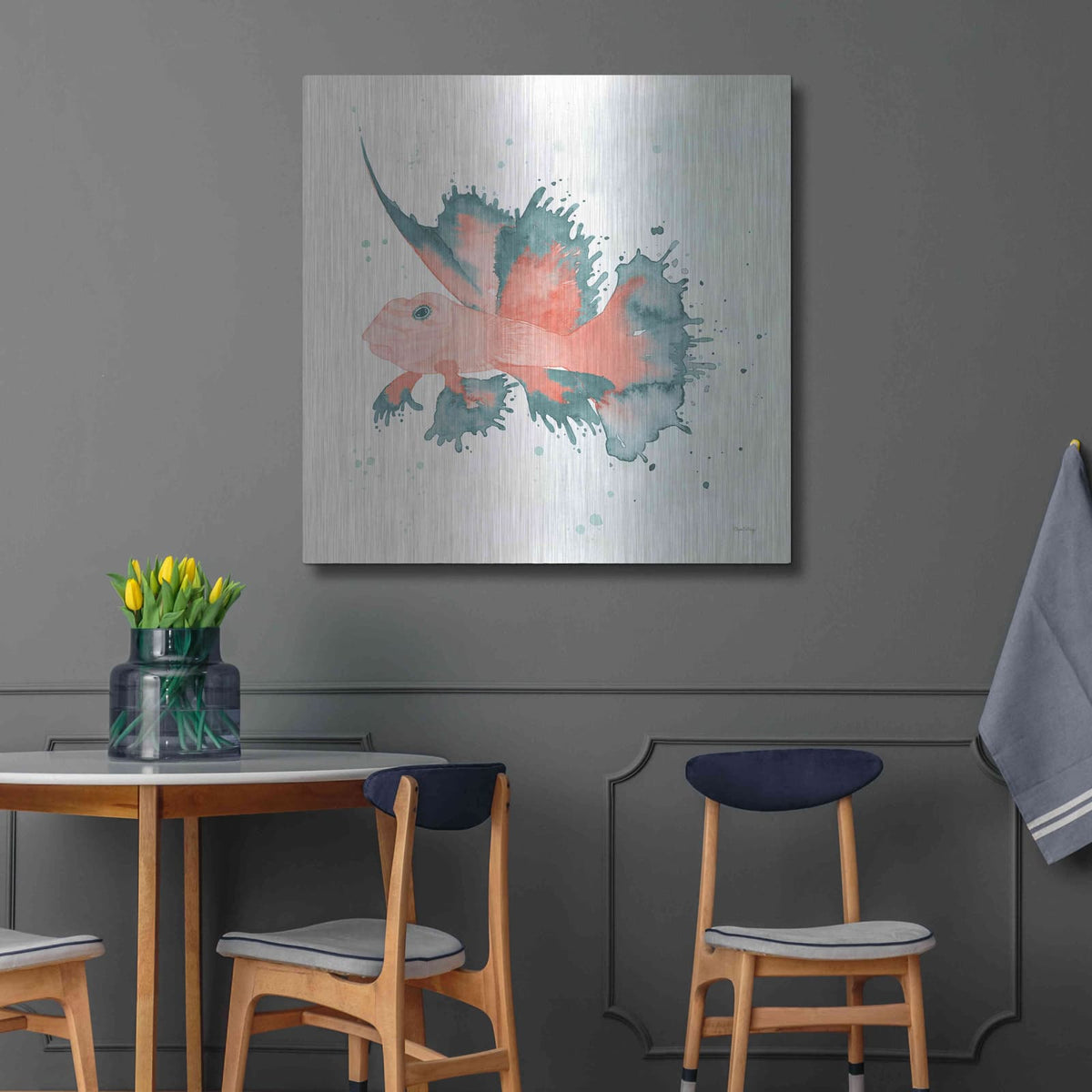 'Splash VI' by Elyse DeNeige – Metal Wall Art, 36x36 room view
