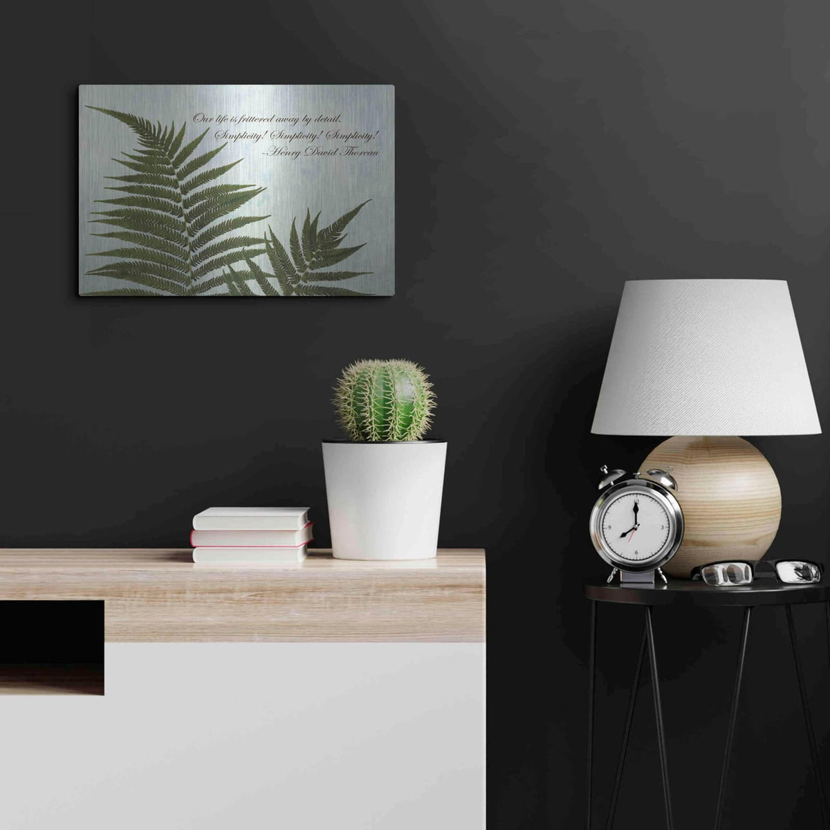 'Delicate Fern' by Debra Van Swearingen – Metal Wall Art, 24x16 room view