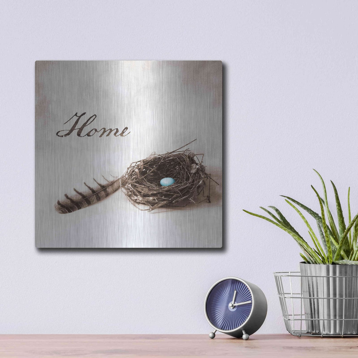 'Nestled IV - Home' by Debra Van Swearingen – Metal Wall Art, 12x12 room view