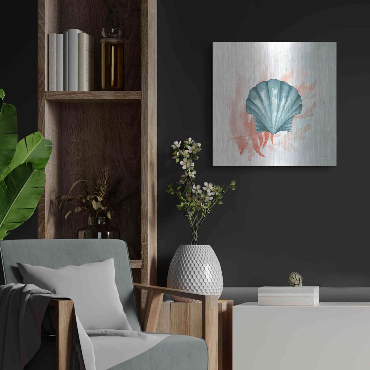'Splash II' by Elyse DeNeige – Metal Wall Art, 24x24 room view