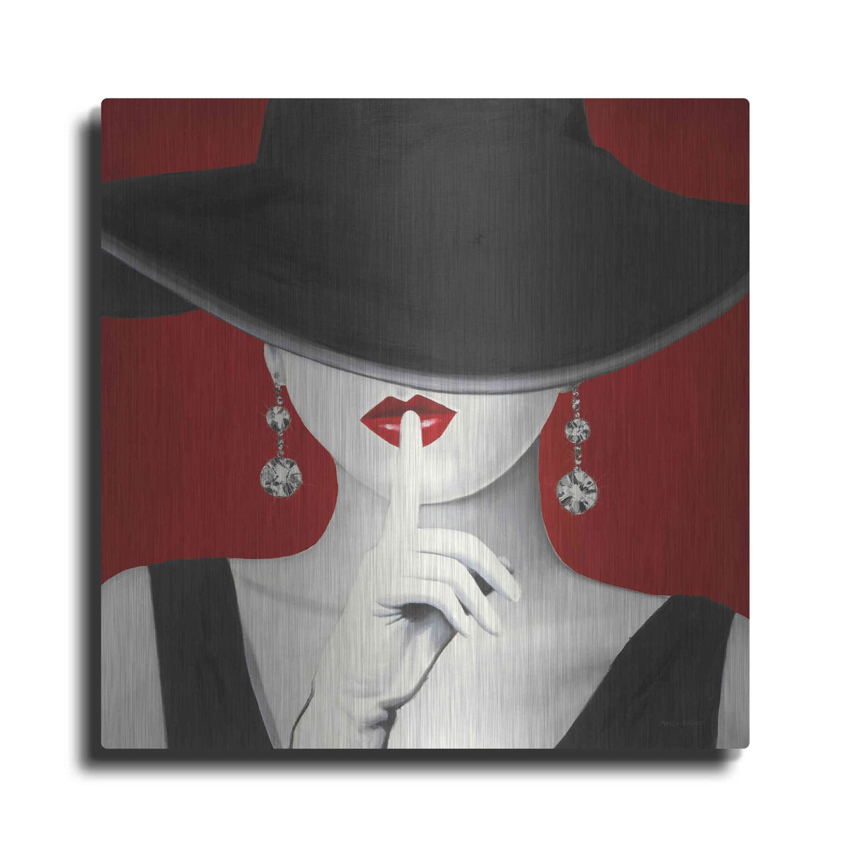 'Haute Chapeau Rouge I' by Marco Fabiano – Metal Wall Art