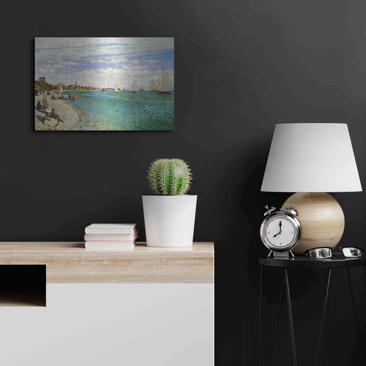 'Regatta at Sainte-Adresse' by Claude Monet – Metal Wall Art, 24x16 room view