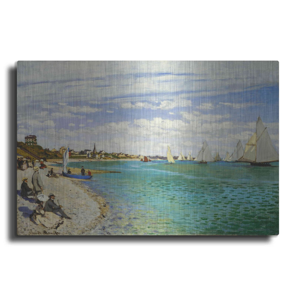 'Regatta at Sainte-Adresse' by Claude Monet – Metal Wall Art