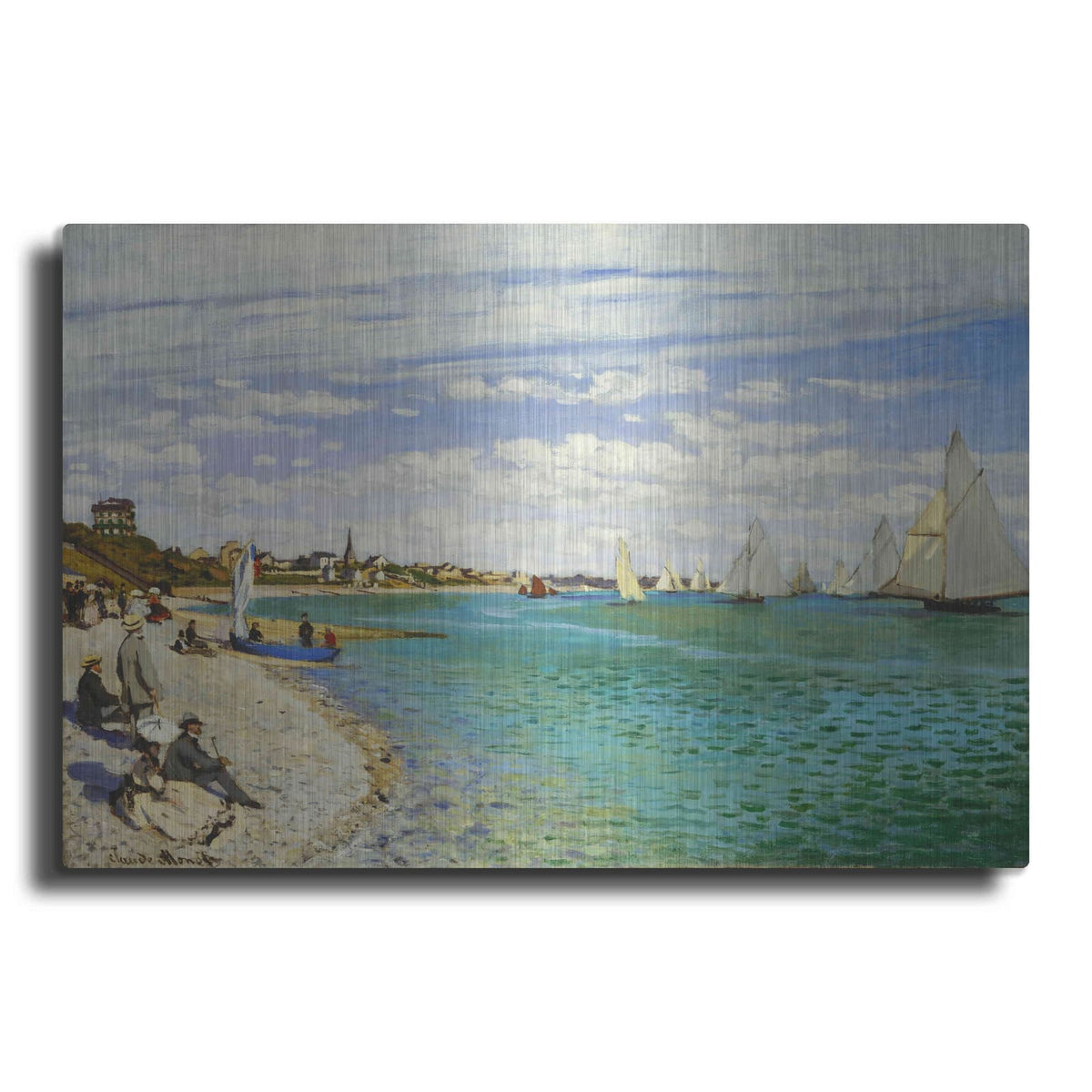 'Regatta at Sainte-Adresse' by Claude Monet – Metal Wall Art