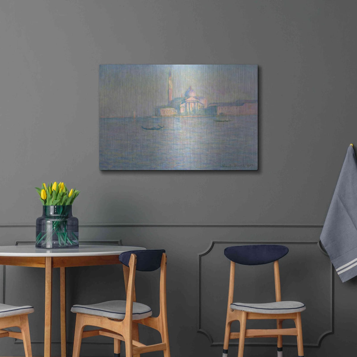 'The Church of San Giorgio Maggiore, Venice' by Claude Monet – Metal Wall Art, 36x24 room view