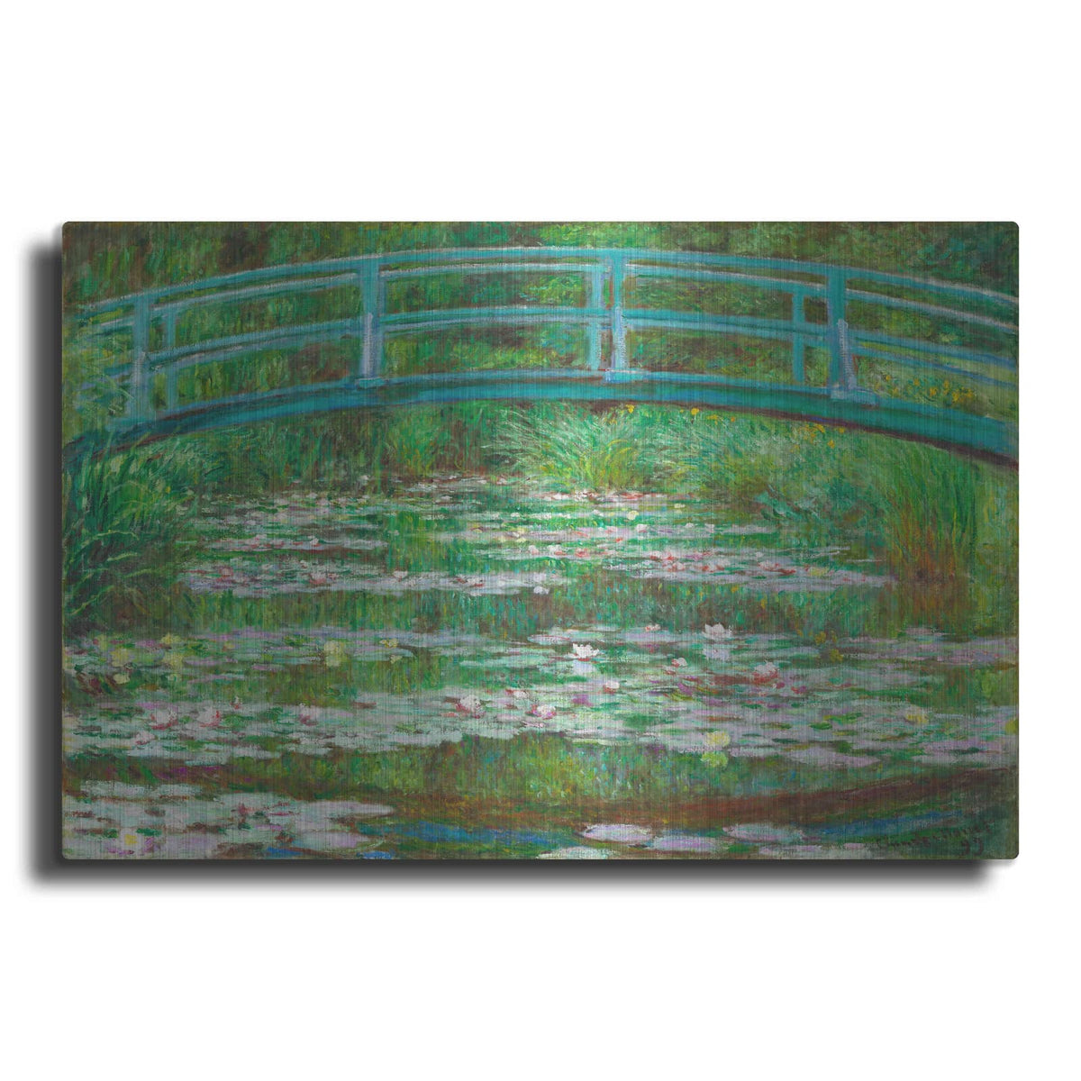 'The Japanese Footbridge' by Claude Monet – Metal Wall Art