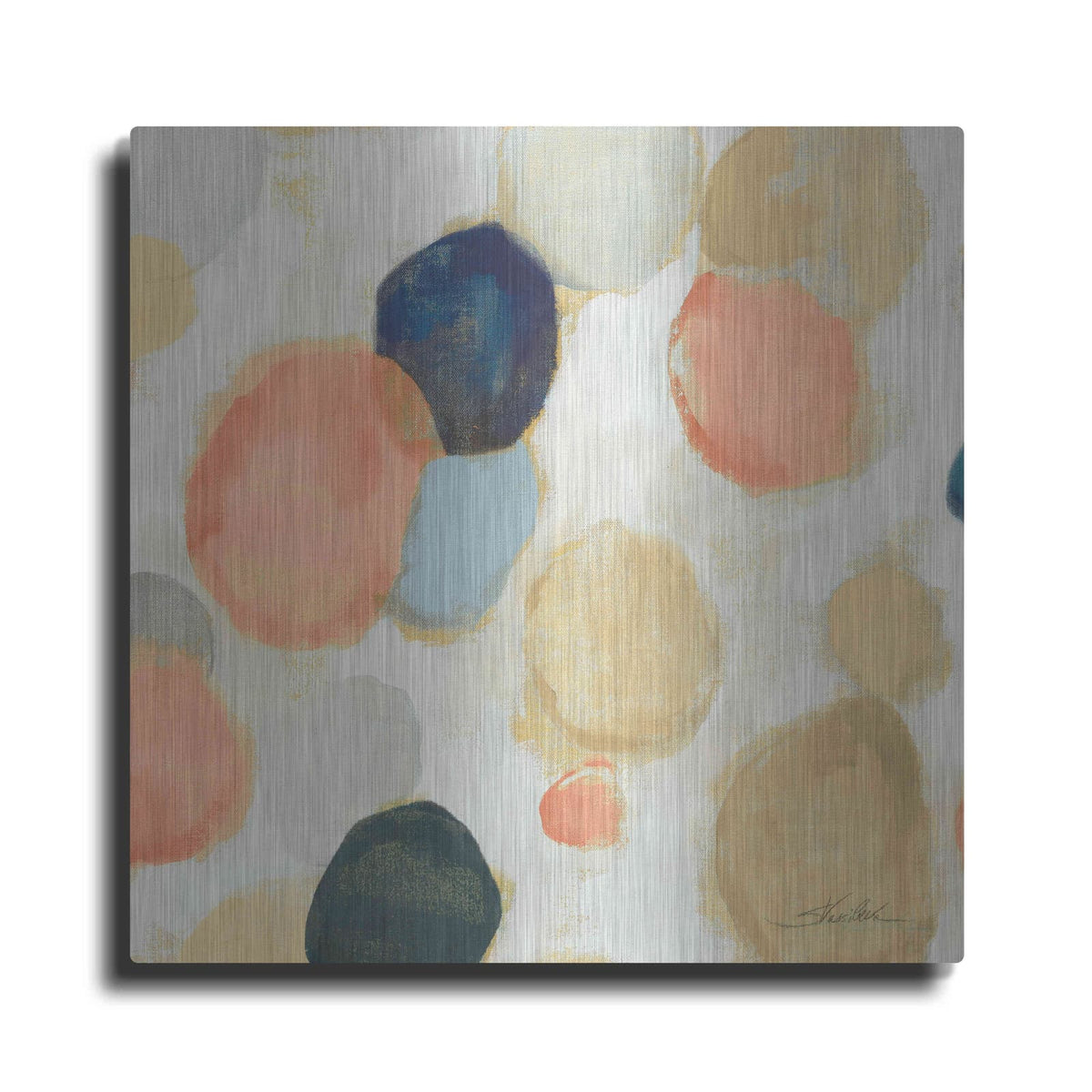 'Painted Pebbles II Boho' by Silvia Vassileva – Metal Wall Art