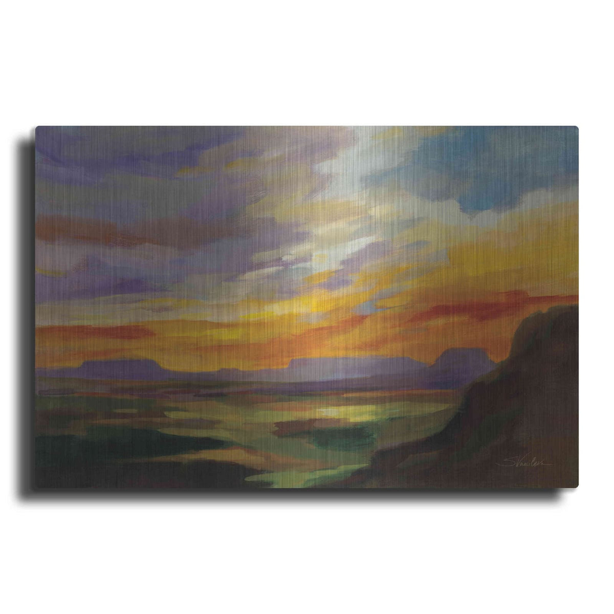 'Sonoran Desert Sunset' by Silvia Vassileva – Metal Wall Art