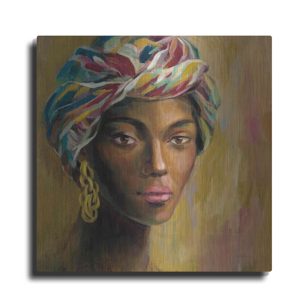 'African Face I' by Silvia Vassileva – Metal Wall Art