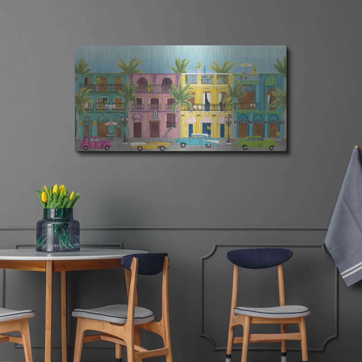 'Havana I' by Elyse DeNeige – Metal Wall Art, 48x24 room view