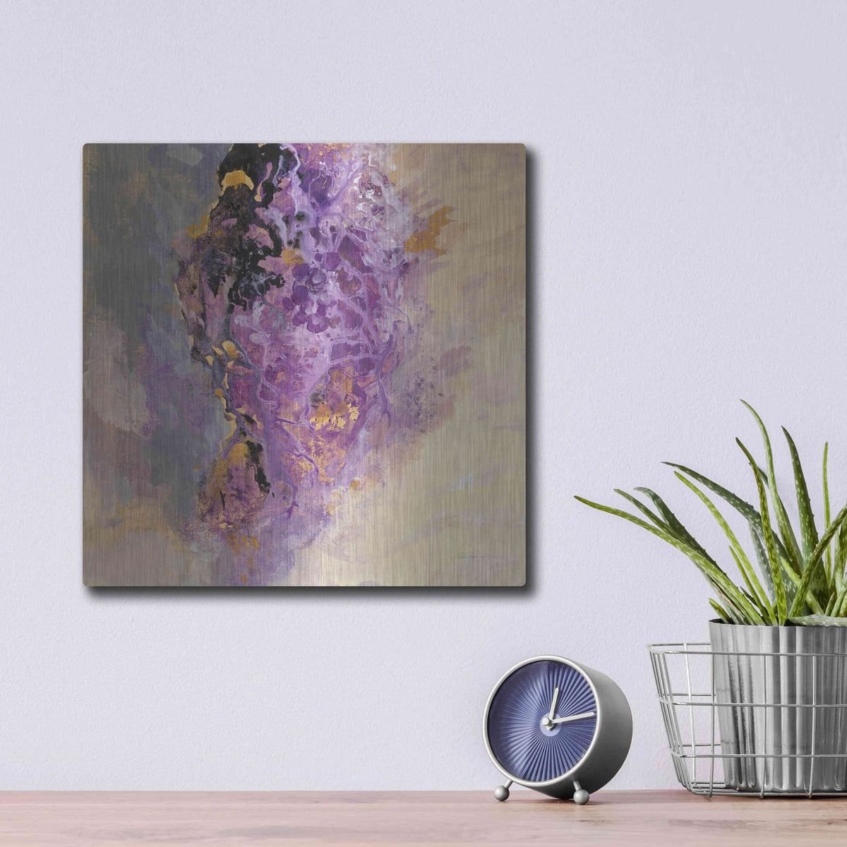 'Amethyst' by Silvia Vassileva – Metal Wall Art, 12x12 room view