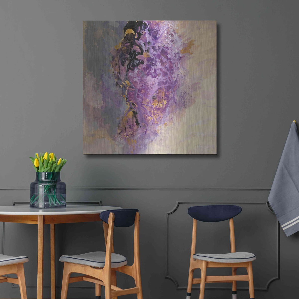 'Amethyst' by Silvia Vassileva – Metal Wall Art, 36x36 room view