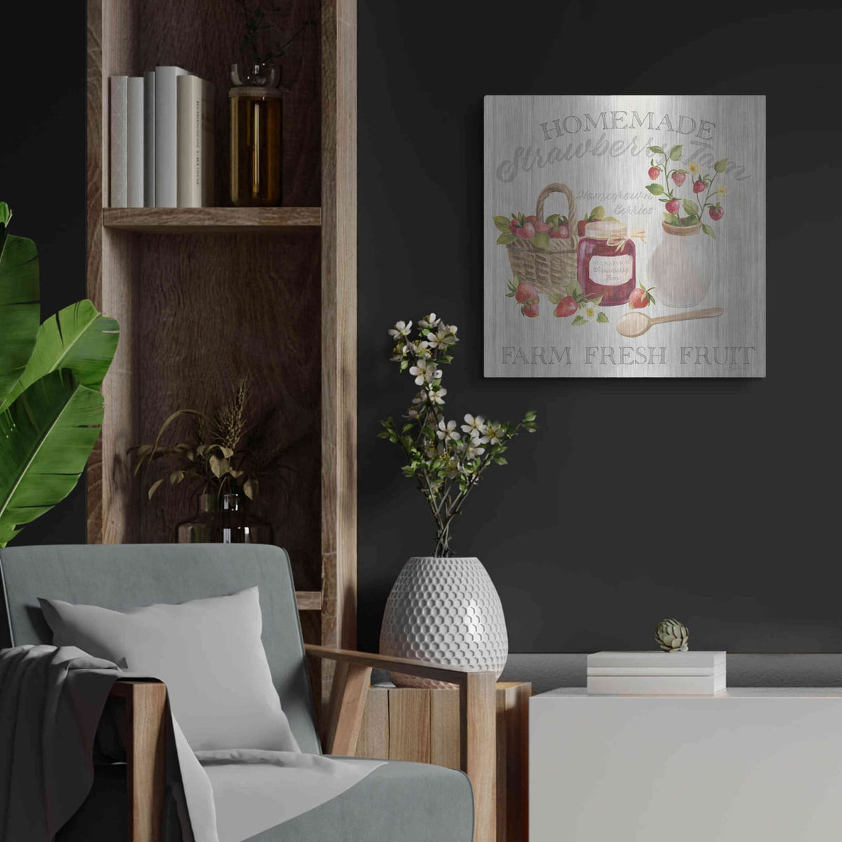 'Homemade Happiness III' by Silvia Vassileva – Metal Wall Art, 24x24 room view