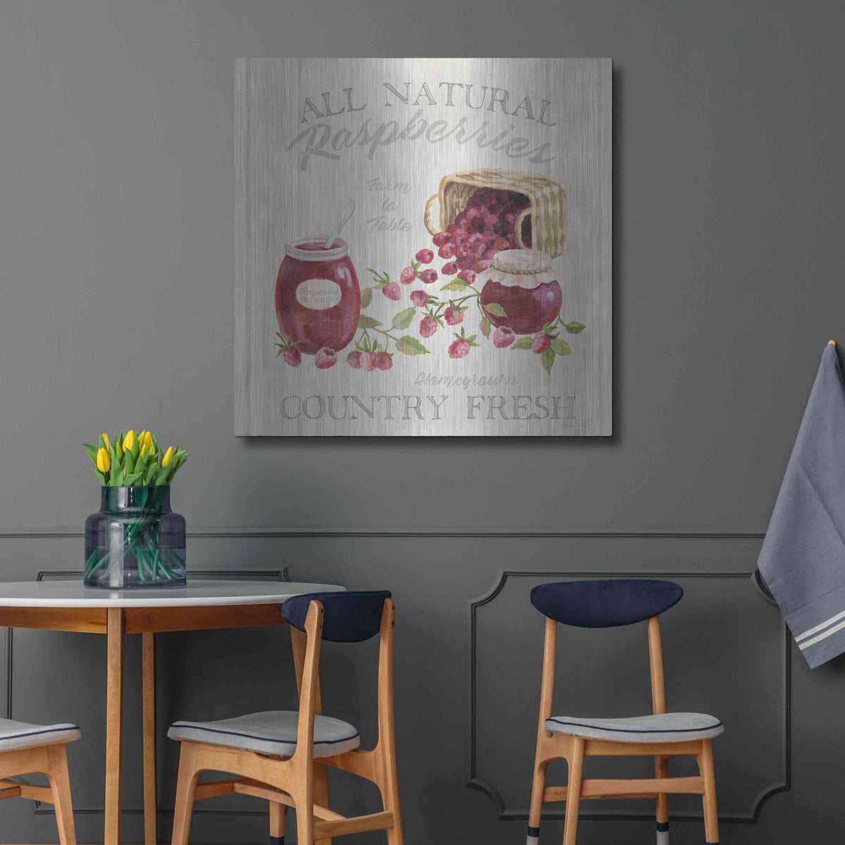 'Homemade Happiness IV' by Silvia Vassileva – Metal Wall Art, 36x36 room view